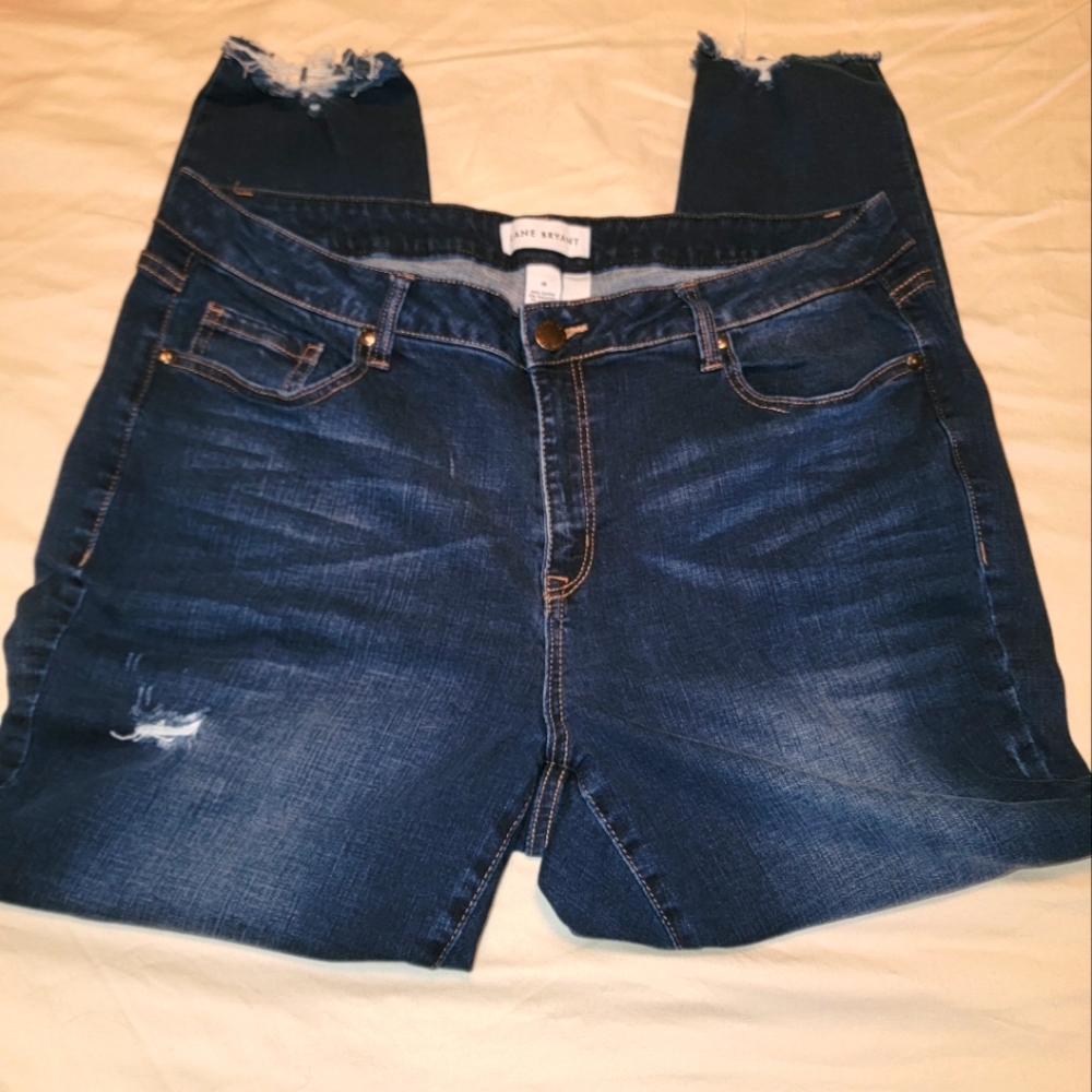 Lane Bryant Ankle distressed skinny jeans sz 18